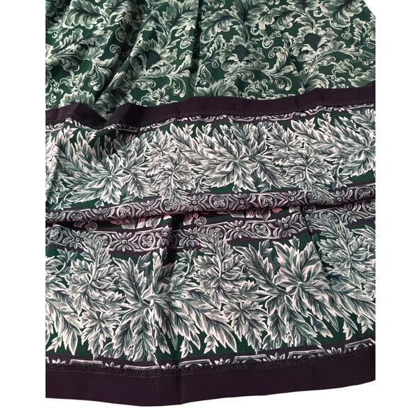 VINTAGE KORET Long Pleated Midi‎ Skirt XL Pockets Floral Boho Cottage Career - Picture 6 of 12